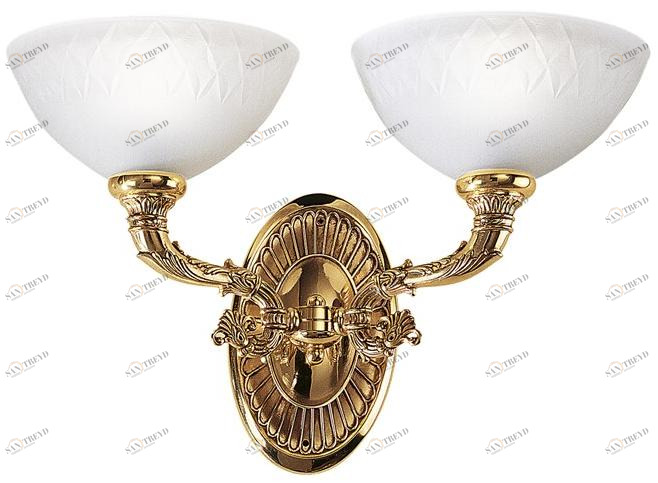 Possoni Illuminazione Французский золотой настенный светильник со стеклом Cloe 1741/a2