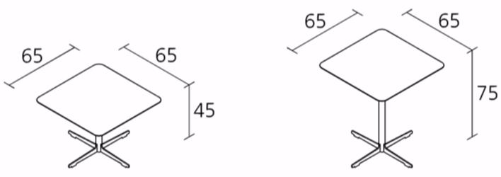 Alias Квадратный стол с основанием 4 звезды Cross table sun-id-1365553 - Вид №3
