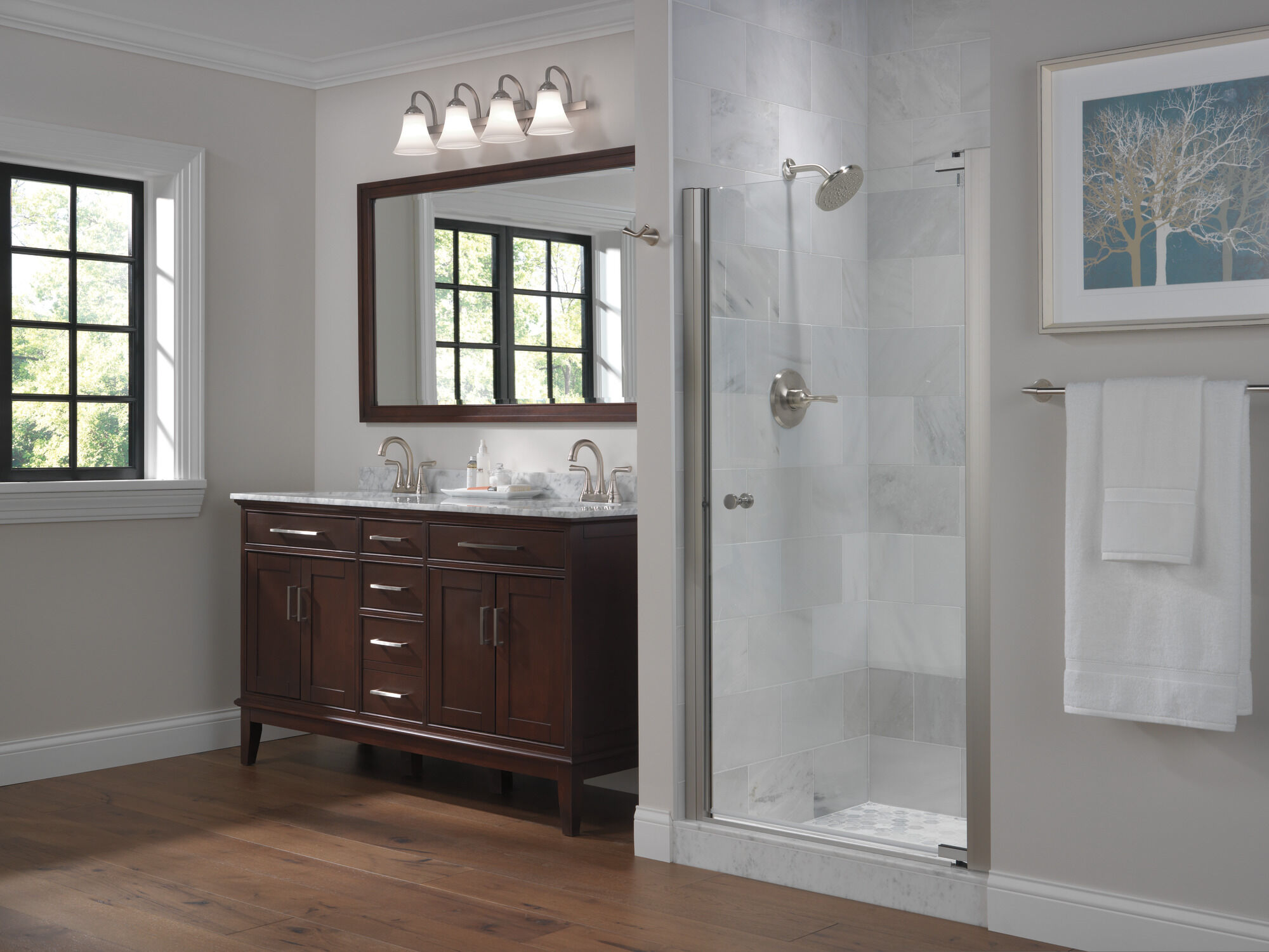 2533LF-SSMPU Смеситель для ванной комнаты с двумя ручками Delta Faucet Kayra Нержавеющая сталь - Вид №3