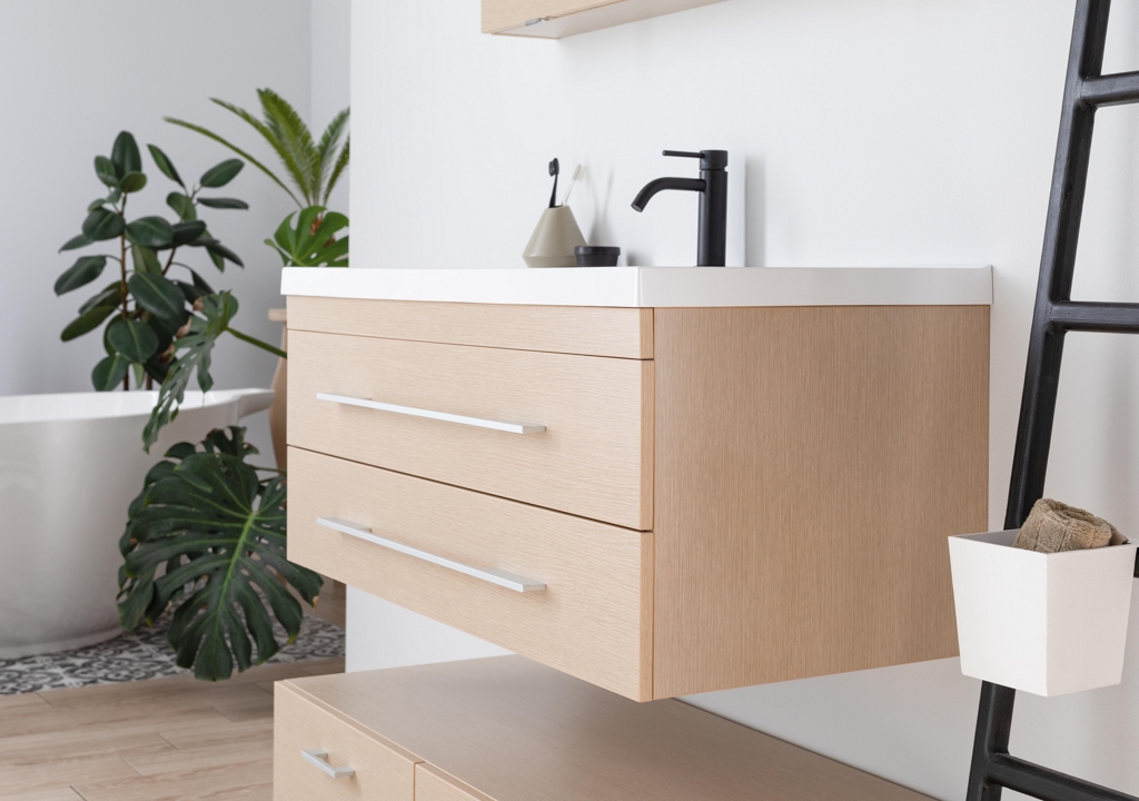 Тумба с раковиной Aquanet Нота NEW 100 светлый дуб 0017149700204096 - Вид №6