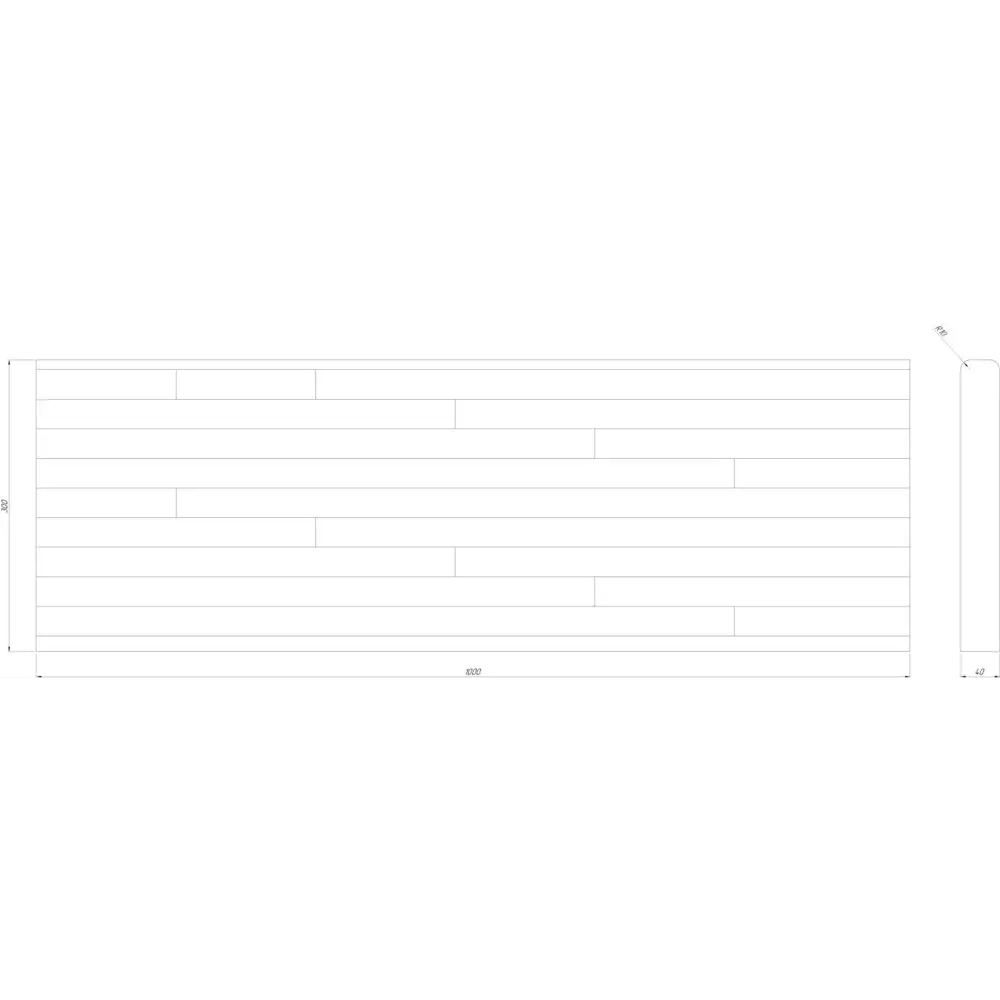 Santreyd: Ступень лестничная из лиственницы 40x300x1000 мм 15027302 STLM-0005192 - Вид №3