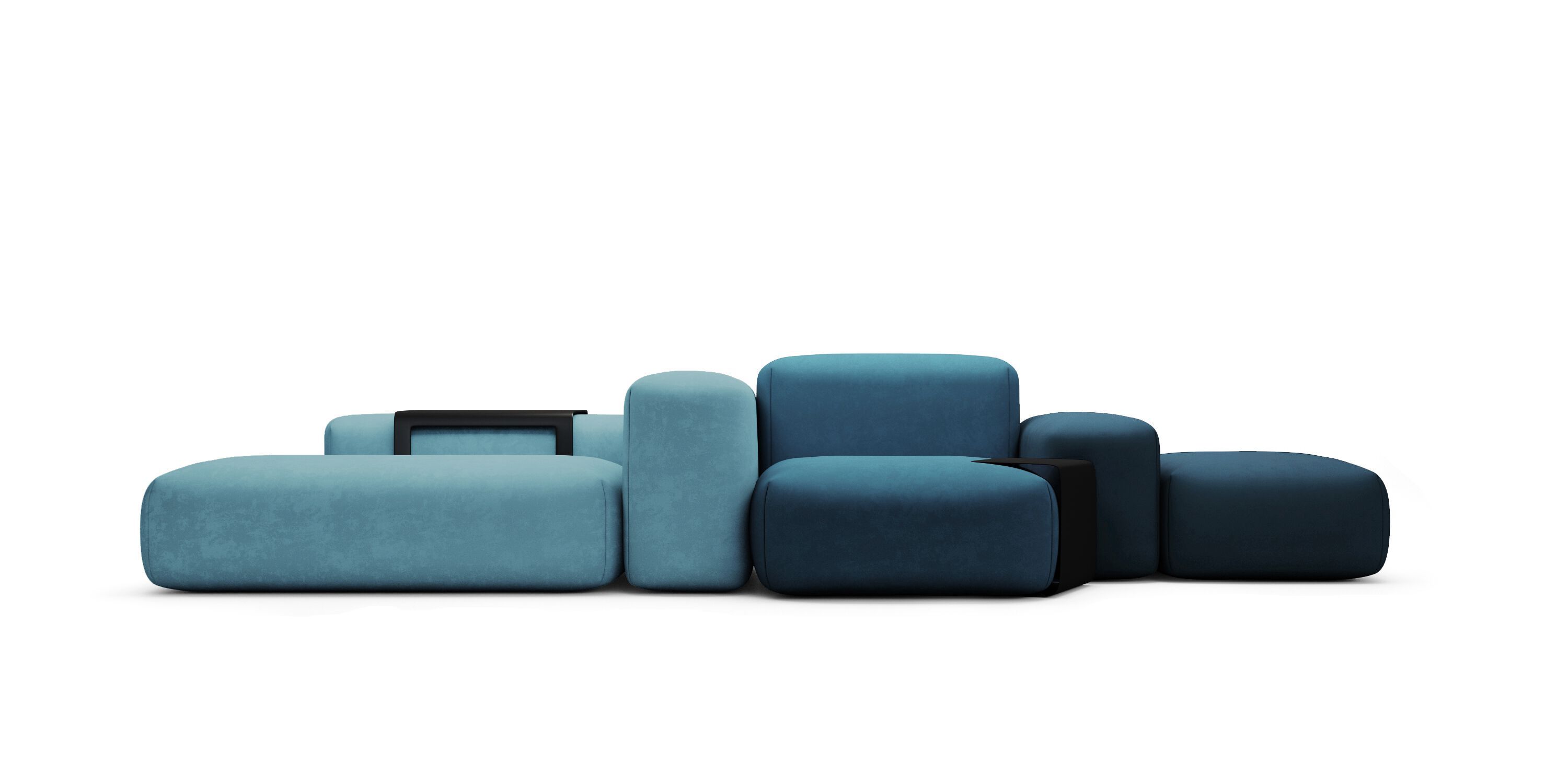 Тканевый диван с полуостровом HANNABI MODEL NO.17 GREEN ARCH-00097013 - Вид №6