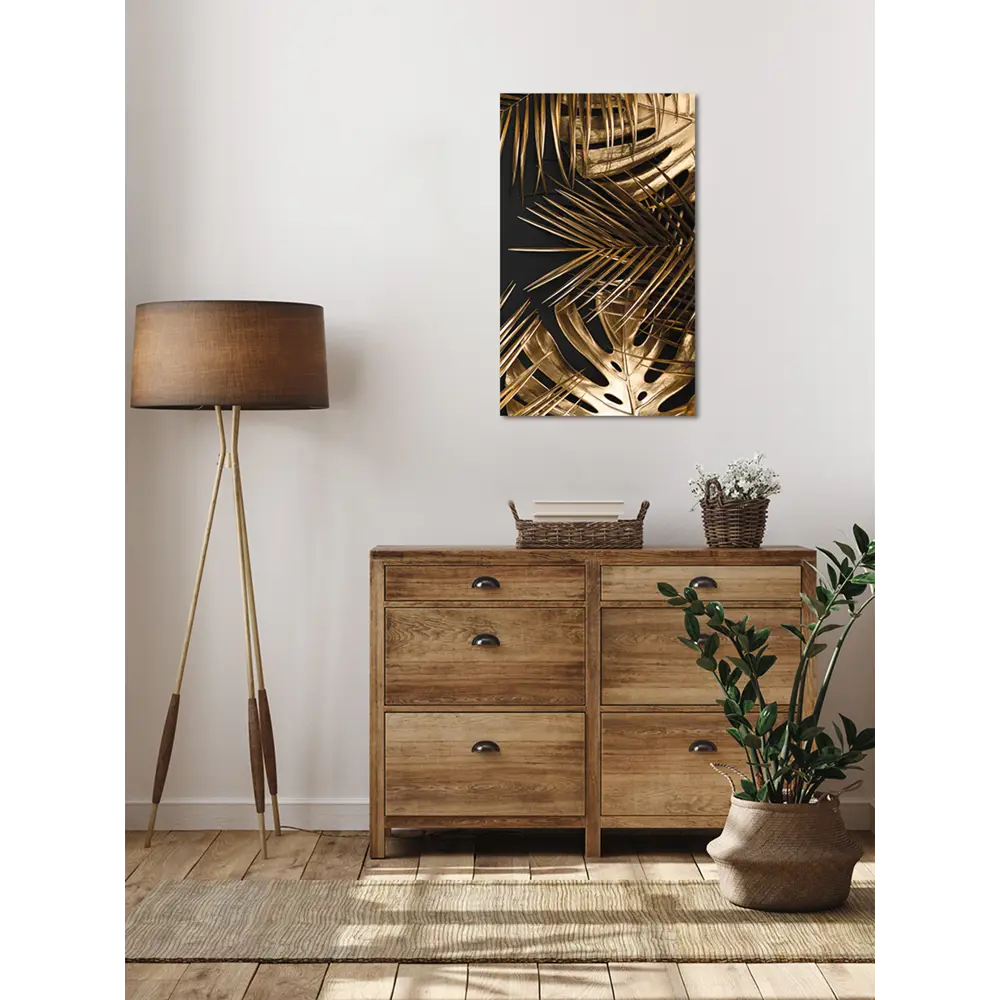 Картина на стекле "Золотая пальма 2" 30x50 см 82882472 STLM-2120749 Santreyd  - Вид №7
