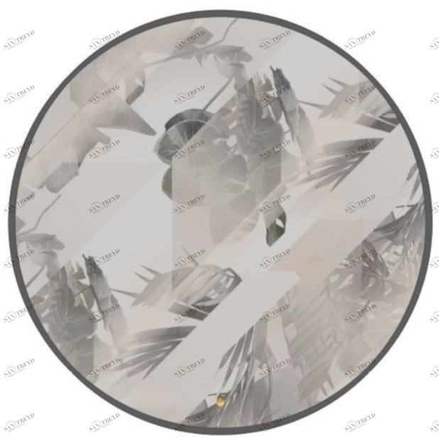 Visionnaire Круглый шерстяной коврик с цветочным рисунком sun-id-1405447