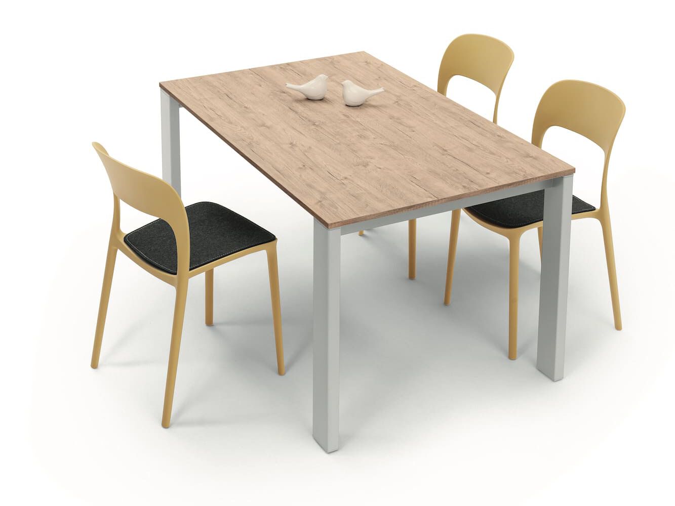 Обеденный стол из нержавеющей стали и SuperMarmo Bontempi Casa TOM ARCH-00053464 - Вид №6