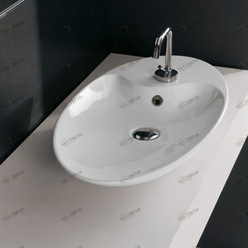 8097 Накладная раковина на столешницу  овальная Scarabeo Ceramiche 