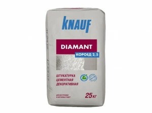 Штукатурка цементная декоративная Кнауф Диамант 2,5мм белая 25кг