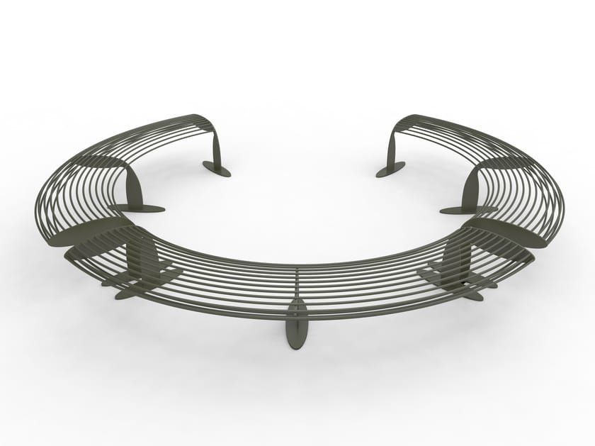 Модульная изогнутая стальная скамья без спинки CITYSì CALIFORNIA ARCH-00027299