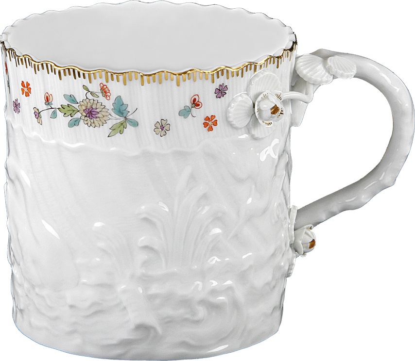 83676 Meissen Кружка 200мл "Лебединый сервиз" (индийские цветы) Фарфор 