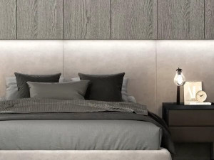 Обшивка из бархата и дерева