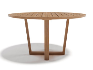 Круглый стол из тикового дерева