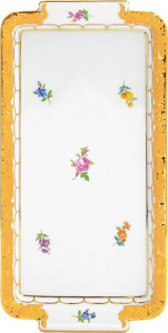 78885 Meissen Блюдо прямоугольное 29см "Форма - Икс" (россыпь цветов) Фарфор