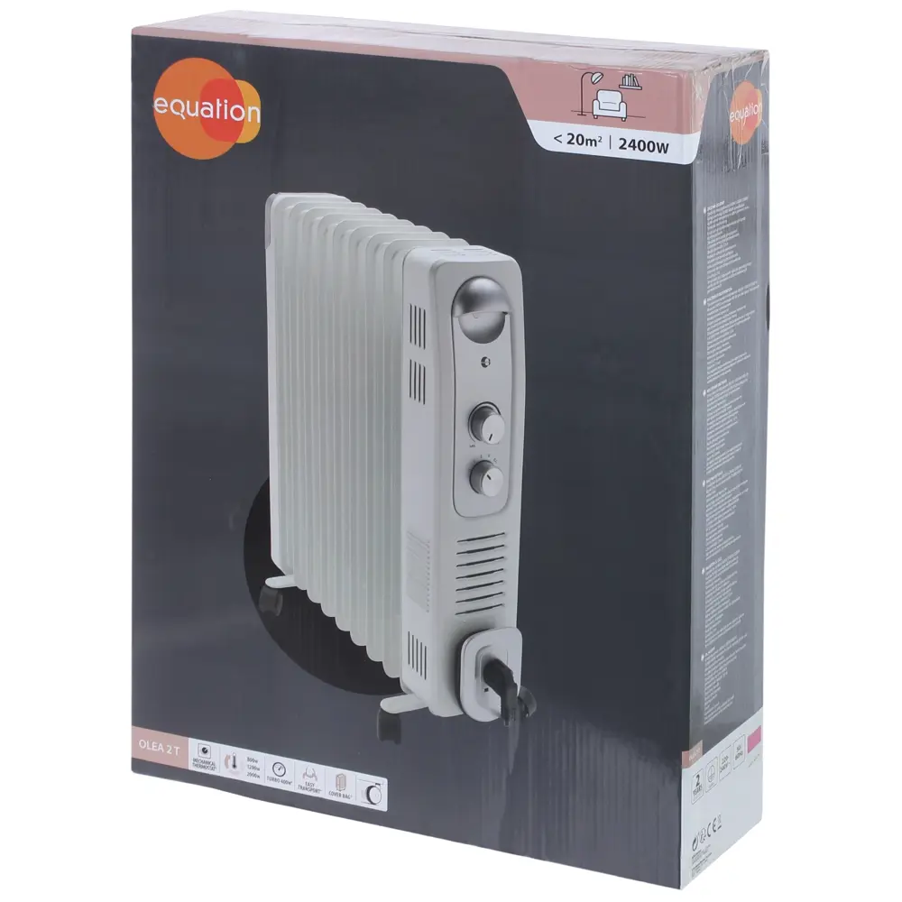 Обогреватель масляный Equation с механическим термостатом, 2400 Вт, 7 секций STLM-2081322 - Вид №5