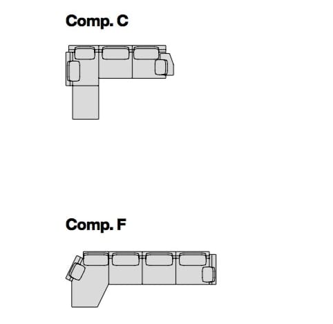 Тканевый диван с полуостровом Porada двадцать ARCH-00059661 - Вид №5