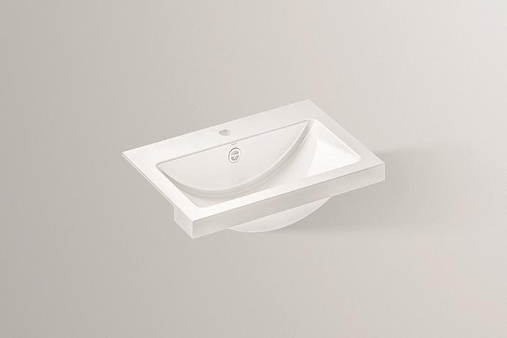 2700000000 Полувстраиваемая раковина, hb.r585h, белая, proshield Alape серия R 