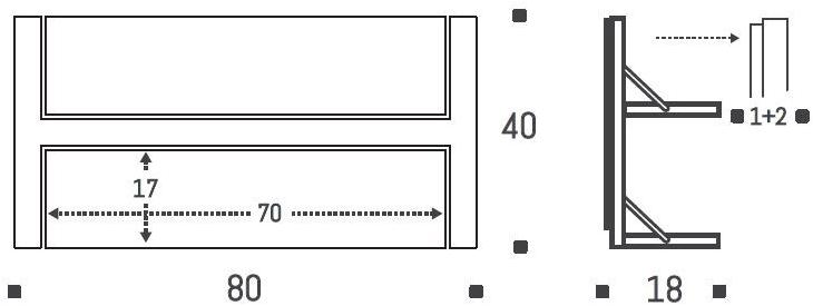 AMBIVALENZ Книжный шкаф офисный из фанеры Fläpps shelf 80×40-2 Fl070002 - Вид №3