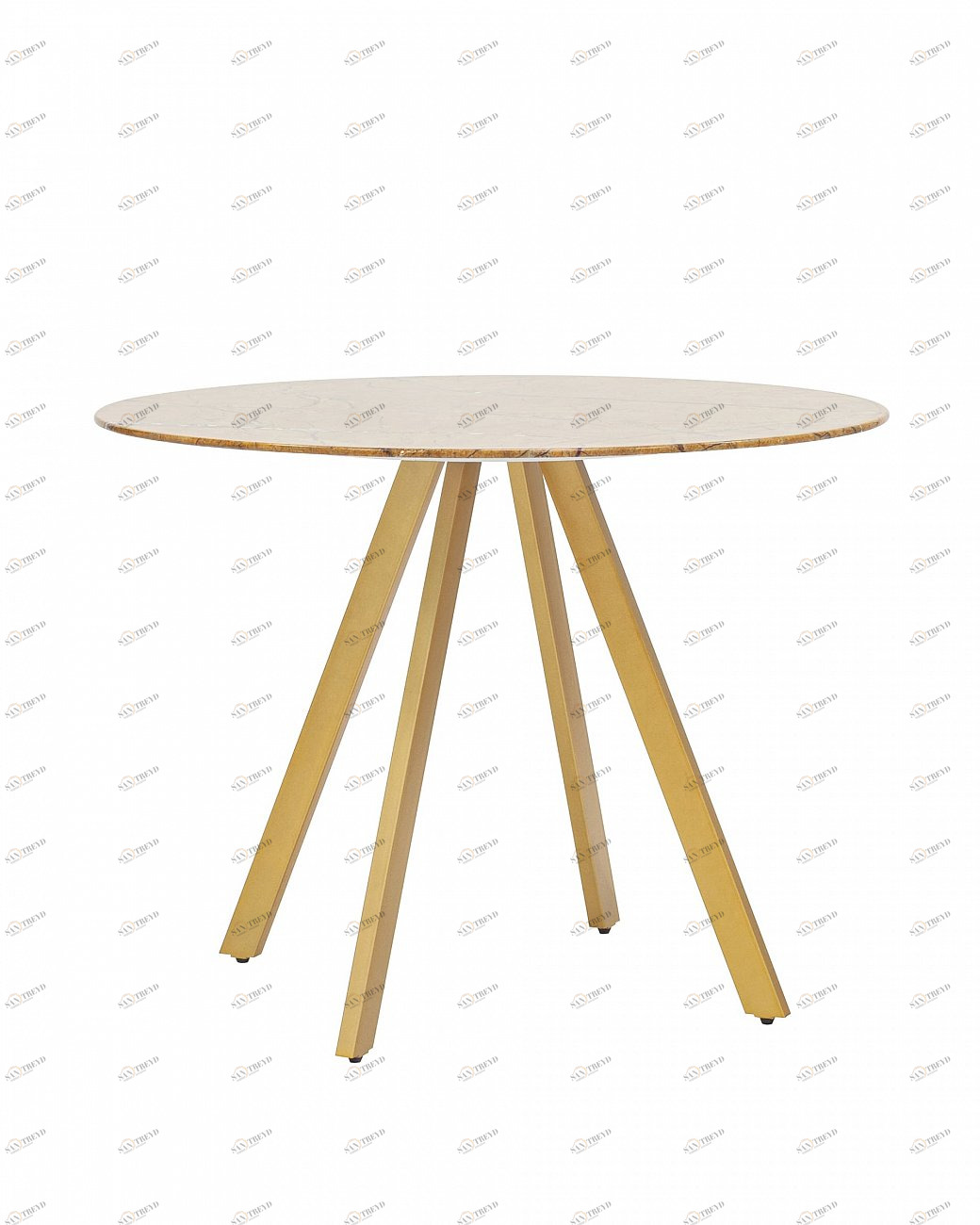 Обеденный стол круглый диаметр 100 см золотистый "Хьюстон" STOOL GROUP  00-3946100 Золото 