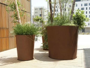 CYRIA Круглая сеялка для общественных мест из стали Corten ™