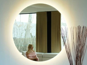 Eden Design Круглое зеркало из зеркального стекла со встроенной настенной подсветкой