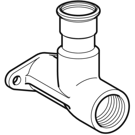 GEBERIT 33427 Водорозетка Geberit Mapress из нержавеющей стали 90°, с уступом  - Вид №1