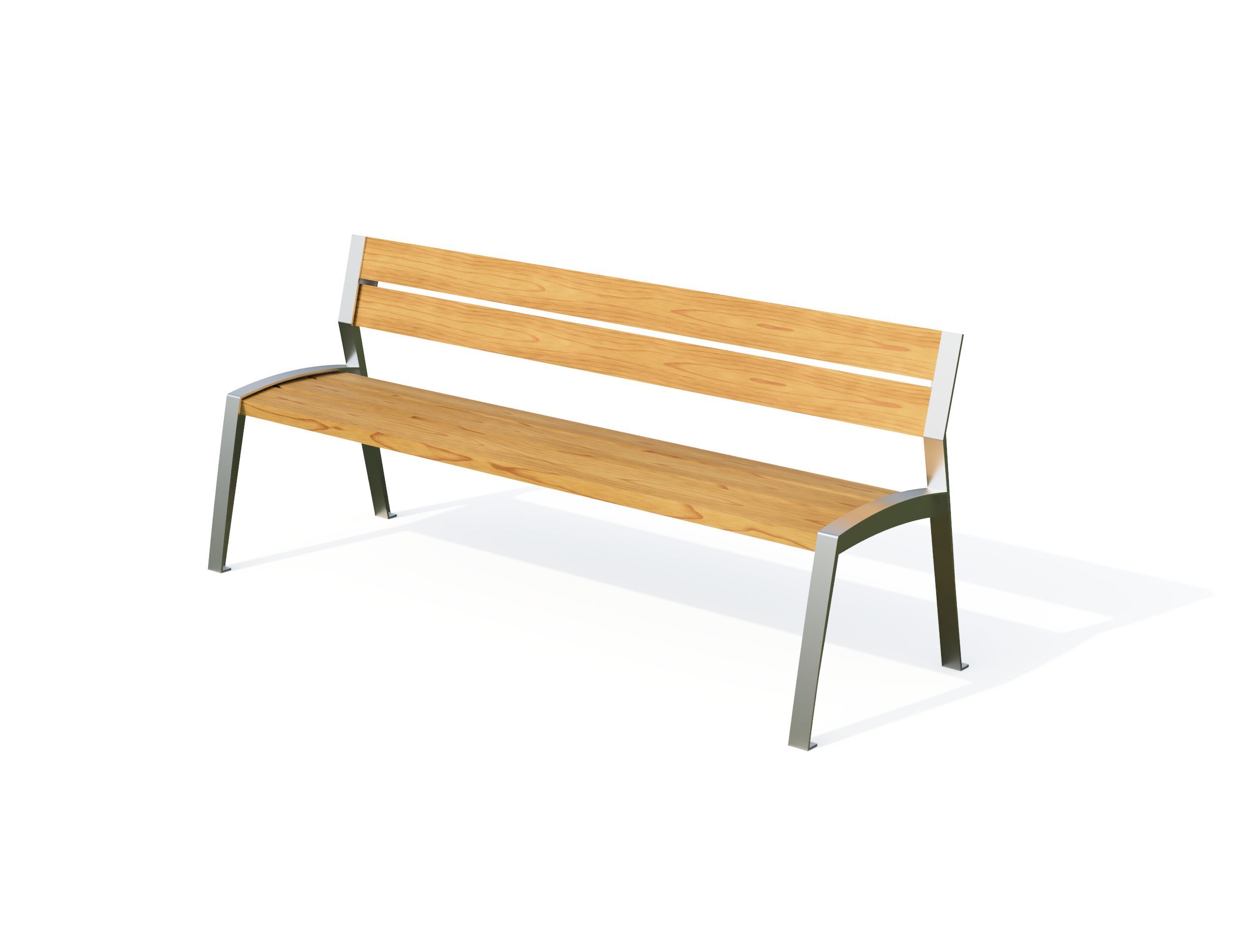 Деревянная скамья со спинкой Studio Città ARCH-00115145 - Вид №1