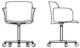 Desalto Стул из полипропилена с регулируемой высотой на колесиках sun-id-1511154 - Вид №6