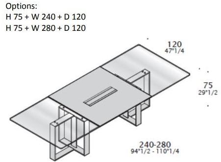 ESTEL GROUP Рабочий стол из дерева и стекла с системой прокладки кабелей Altagamma sun-id-1376071 - Вид №10