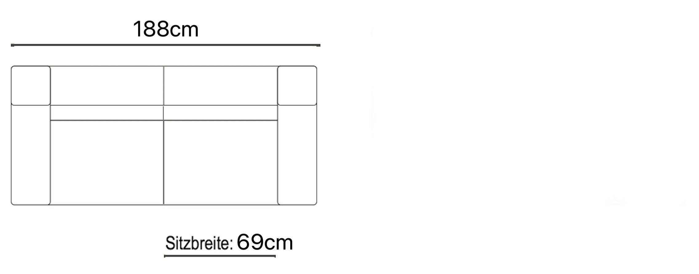2-местный кожаный диван Sofanella Канны ARCH-00110266 - Вид №4