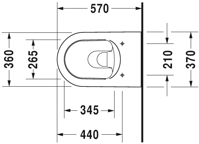 2528092600 Подвесной унитаз настенный Белый Duravit ME BY STARCK Германия - Вид №1