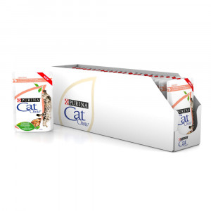 ПР0049781*24 Корм для кошек с чувствительным пищеварением, лосось с кабачками в соусе, пауч 85 г (упаковка - 24 шт) Cat Chow