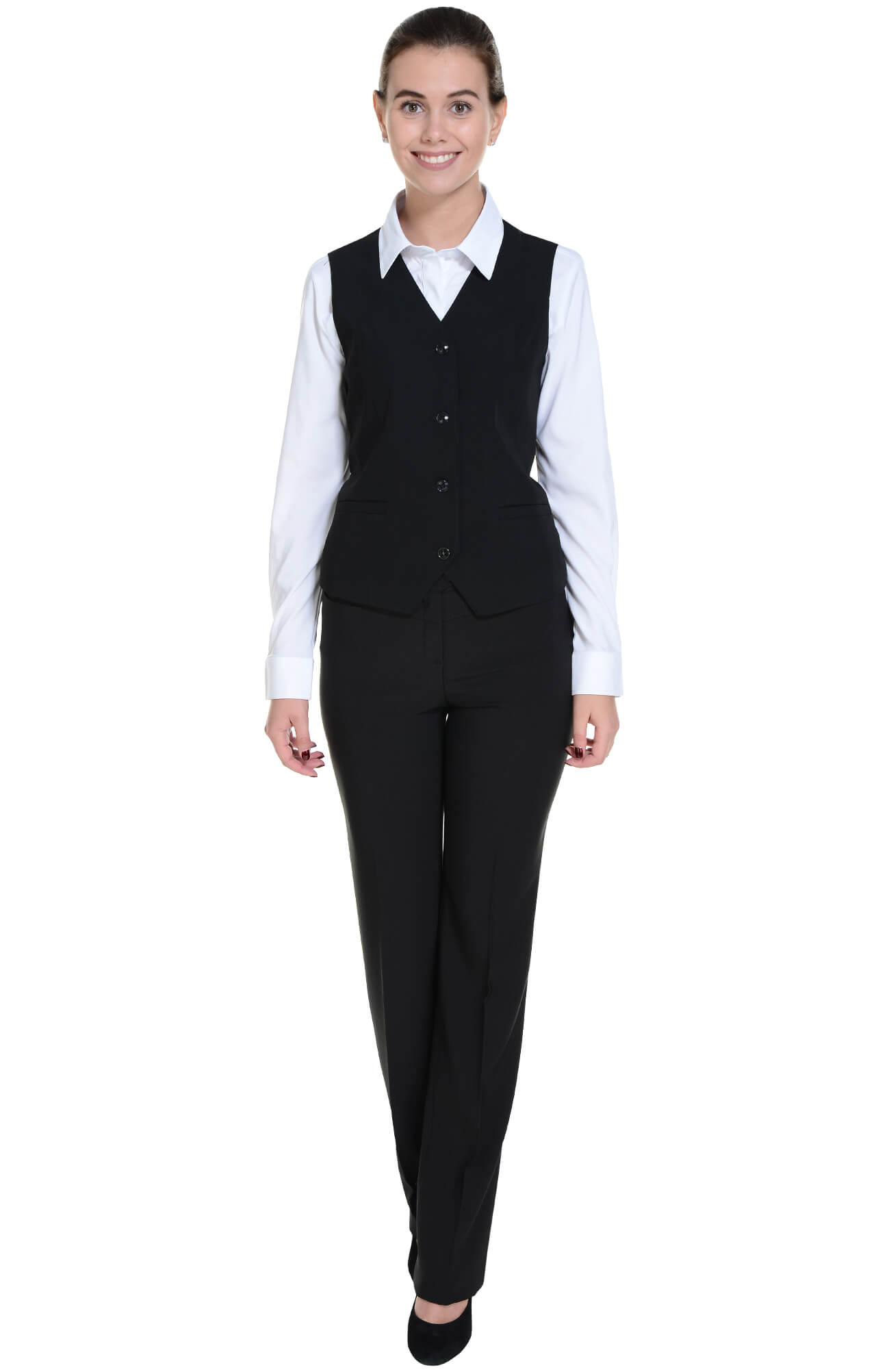 62877 Жилет  женский BLACK El-Risto  Одежда для официантов  размер 54  - Вид №6