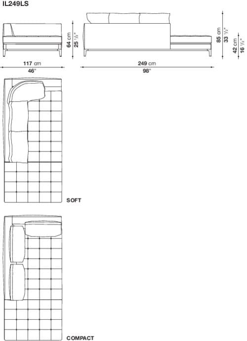 Угловой диван из ткани Maxalto Lucrezia Soft ARCH-00062457 - Вид №21