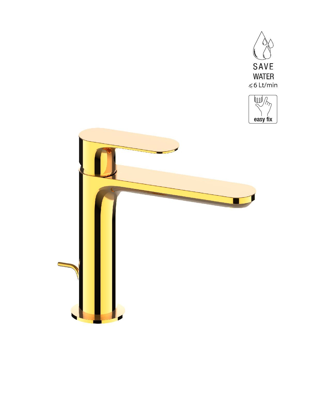 Однорычажный смеситель для раковины с раковиной Rubinetterie Frattini Lea ARCH-00053841 - Вид №6