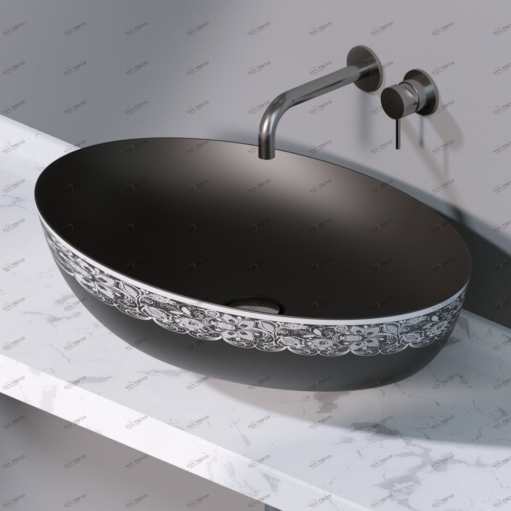 L600462 Накладная раковина на столешницу  овальная A. e T. Italia ELITE AeT ITALIA