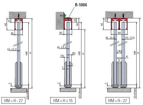 Metalglas Bonomi Комплект раздвижных дверей  R-1000  - Вид №1