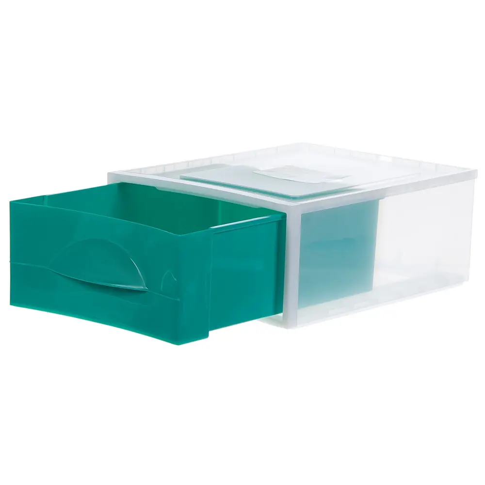 Система хранения Мобиле 34.2x45.7x17.8 см пластик без крышки цвет зелёный MARTIKA STLM-2193628 - Вид №2