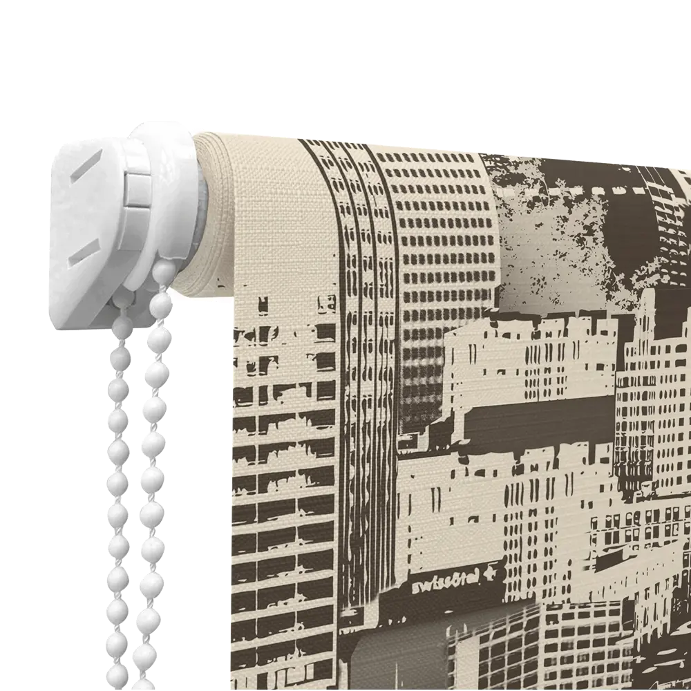 Штора рулонная Мегаполис 80x160 см черно-бежевая 89337088 STLM-2155868 DOMLEGRAND - Вид №2