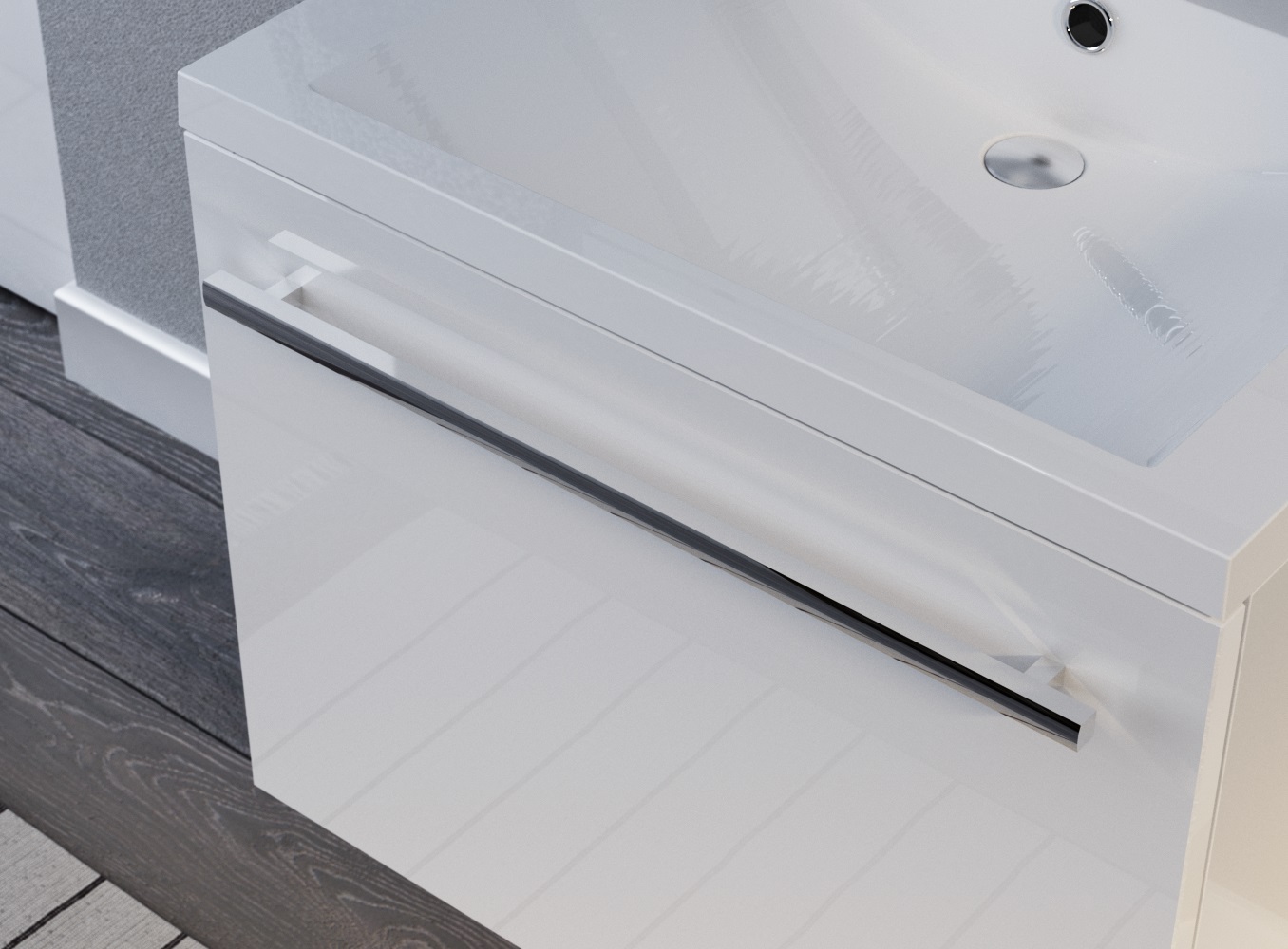 У51037 Тумба Соната 58П 1я, Белый глянец 1 Marka Соната  - Вид №2