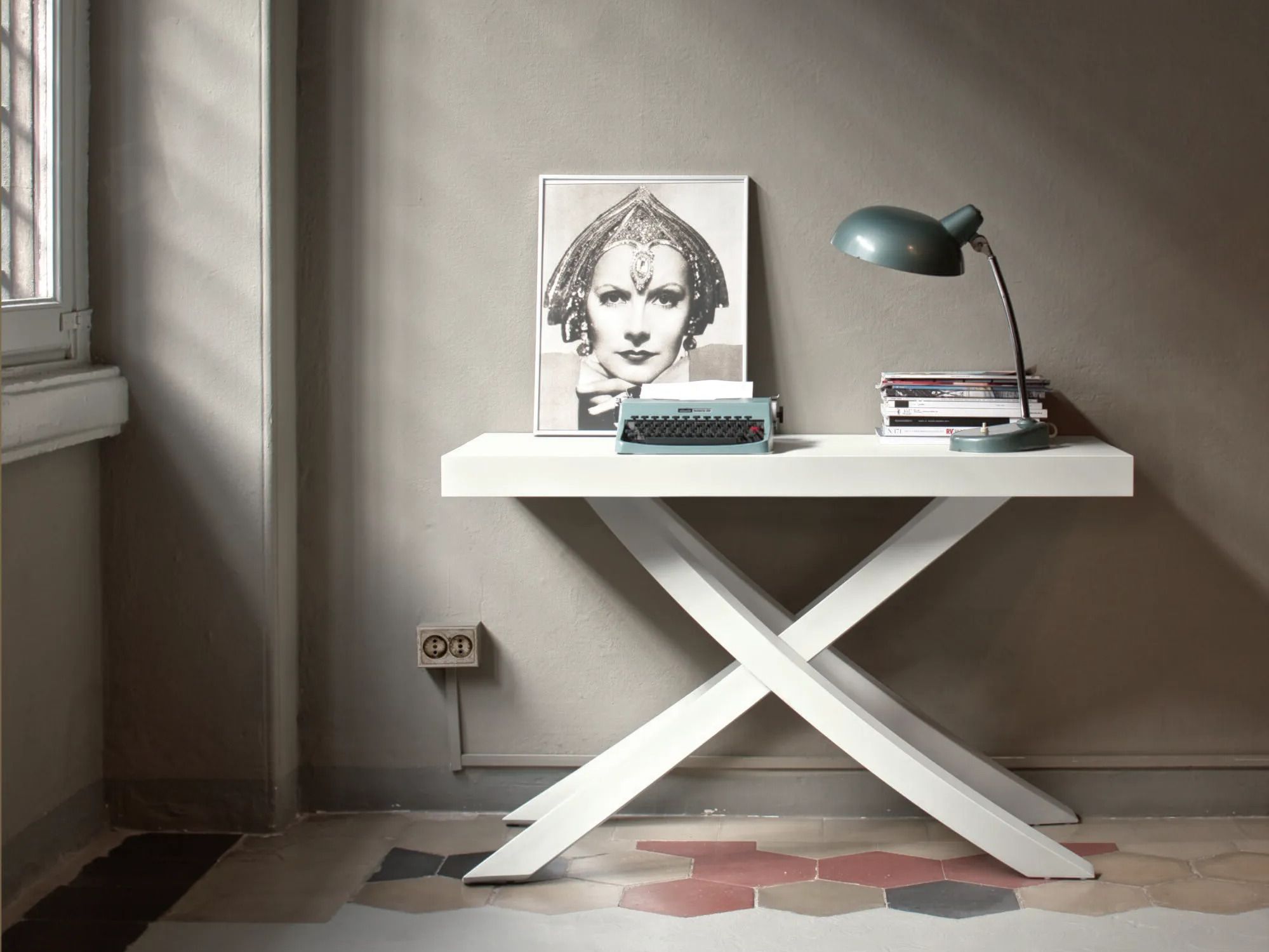 Выдвижная консоль из стали и дерева Bontempi Casa художественный ARCH-00037905 - Вид №2