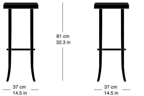horgenglarus Высокий табурет из массива дерева с подставкой для ног Select 11-370 - Вид №2