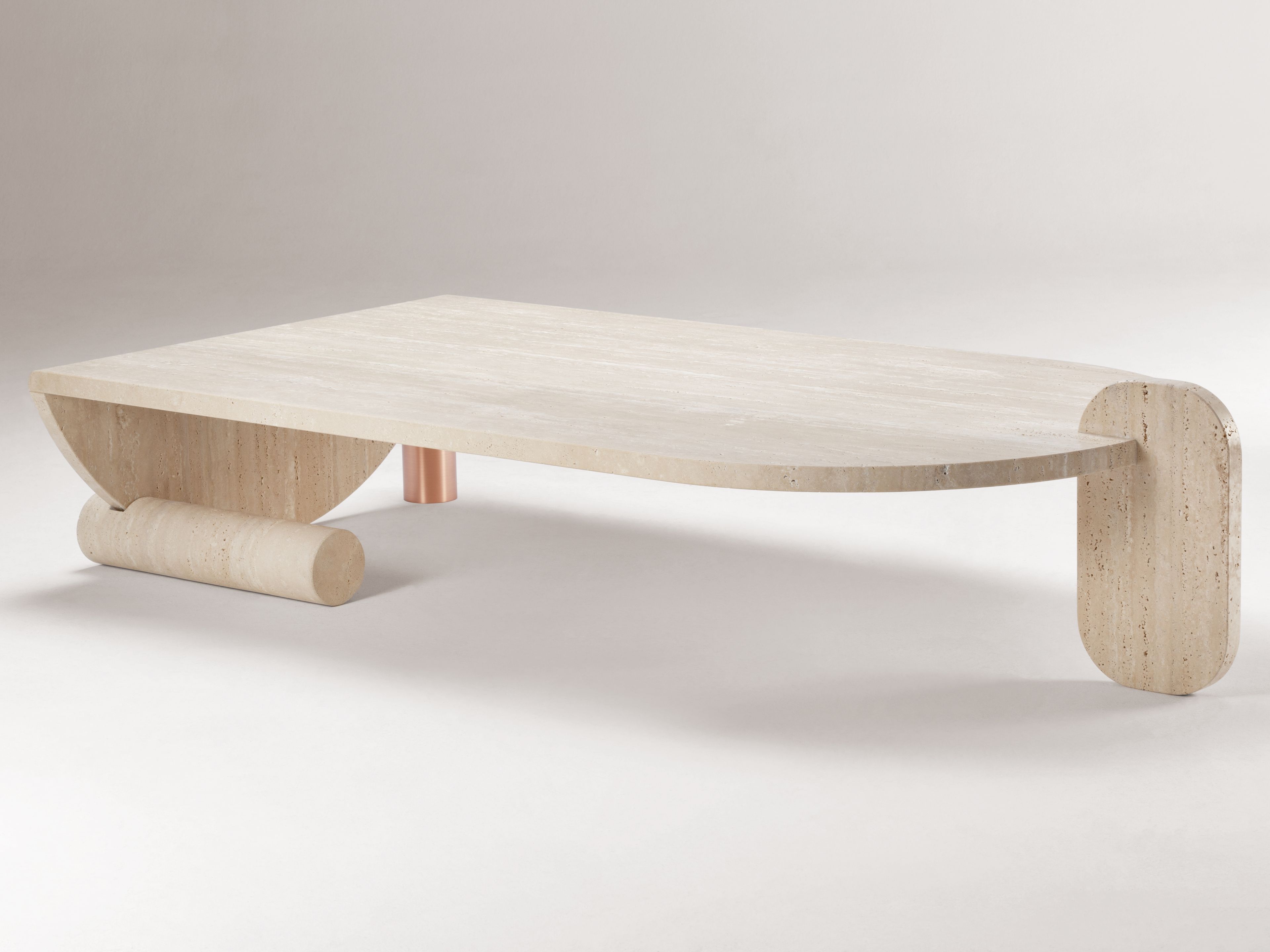 Журнальный столик из травертина DOOQ Playing Games Travertine ARCH-00078637