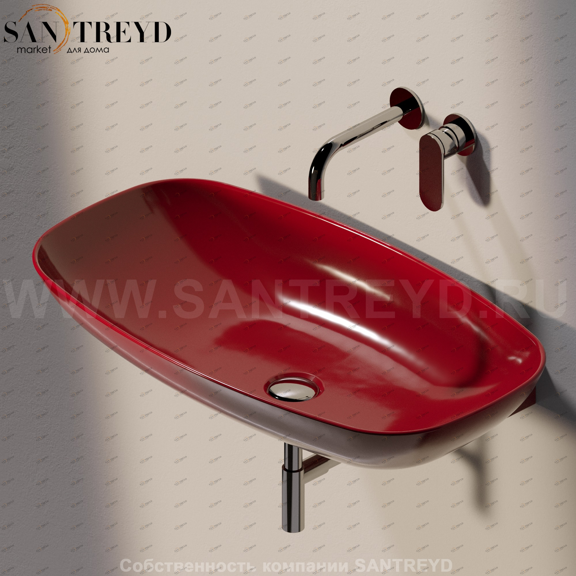 ND75L.3011 Подвесная раковина настенная прямоугольная Ceramica Flaminia Nuda