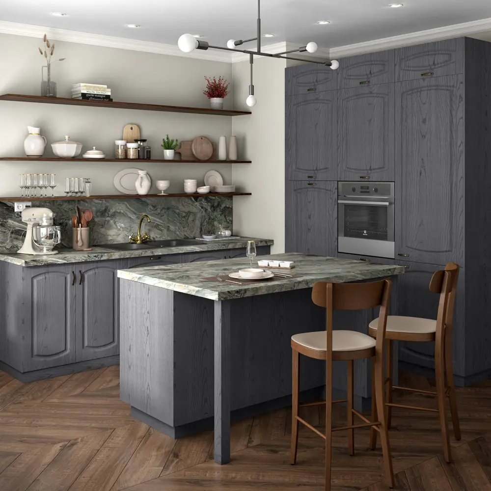 Фальшпанель для шкафа Delinia ID Петергоф грей 37x102.4 см МДФ цвет графит STLM-2100544 - Вид №6