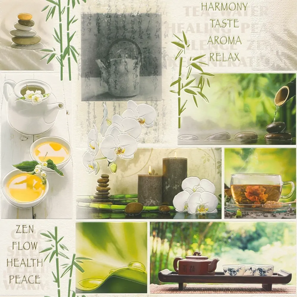 Обои виниловые Relax 0.53х10 м цвет зелёный Ra 854909 15809339 STLM-2050029 Rasch Aqua Relief IV