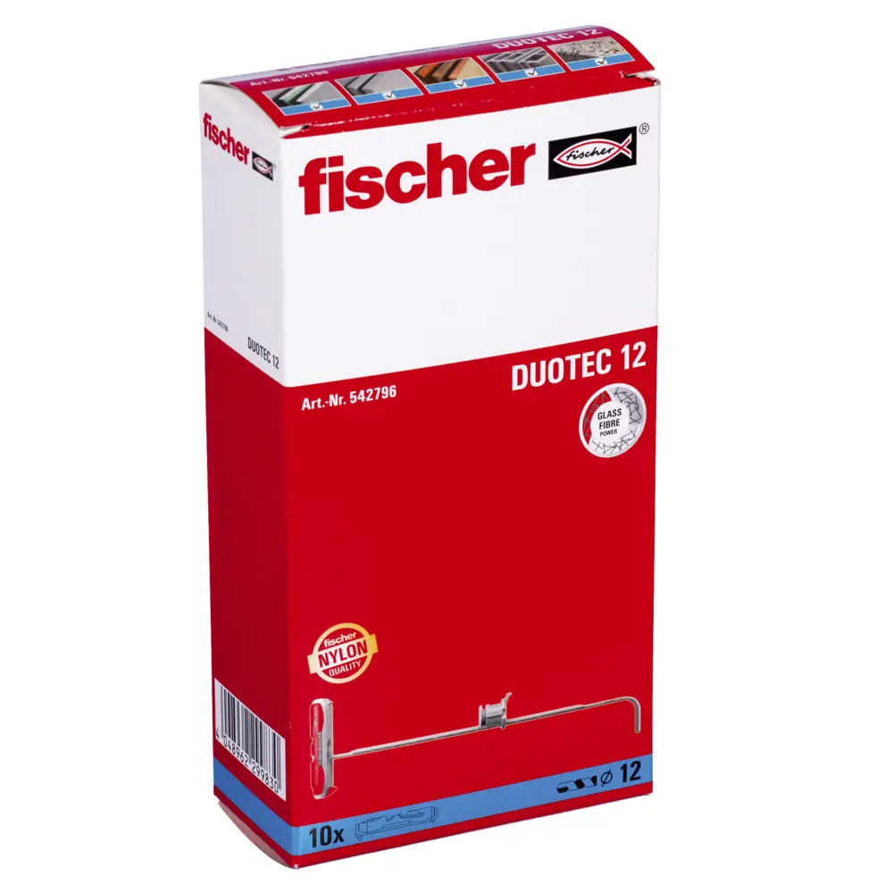 Дюбель для листовых материалов Fischer Duotec, 12x60 мм, нейлон/сталь, 10 шт. 82160217 STLM-2114543  - Вид №1