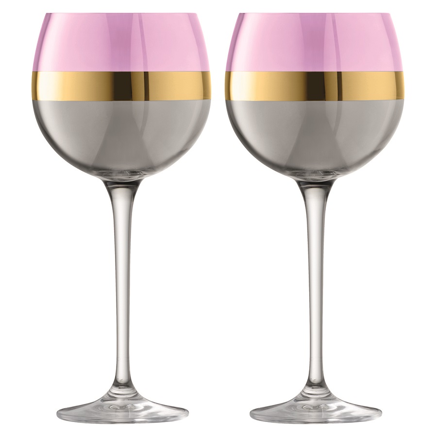 G1338-19-195 Набор из 2 круглых бокалов bangle 525 мл розовый LSA International 