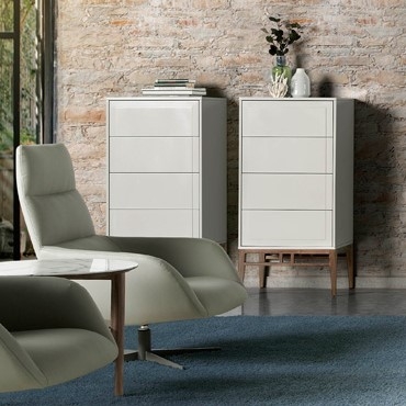 071072 Комод -A лакированный 4 ящика белый Angel Cerda CP1709 