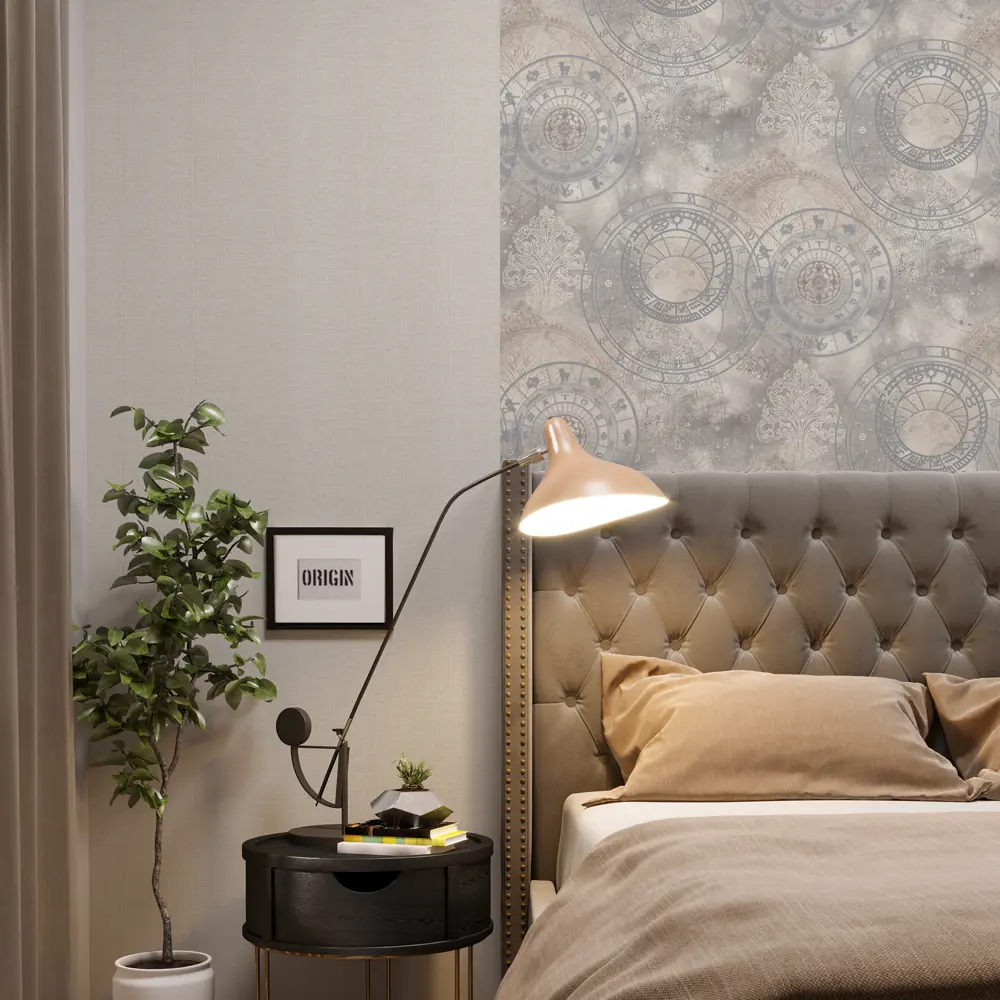 Обои флизелиновые Home Color Zodiac серые 1.06 м HC71451-14 82912519 STLM-2102871 - Вид №2