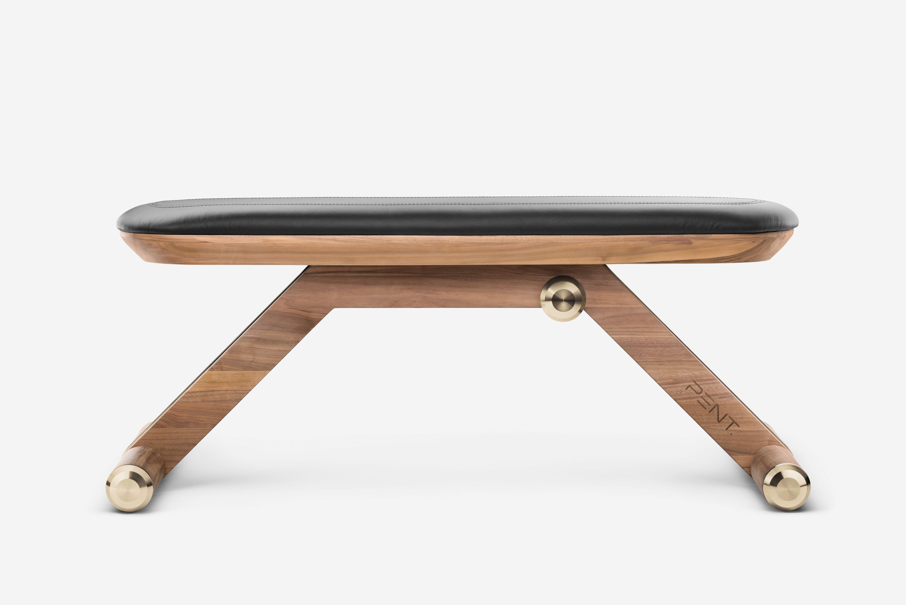 Скамья для пресса из грецкого ореха и кожи PENT BANKA BASIC ARCH-00044877 - Вид №3