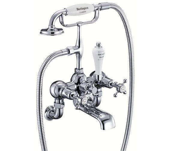 Смеситель для ванны с ручным душем, настенный [CL17A]  Burlington T8A-QT, T17-2, T1  - Вид №1